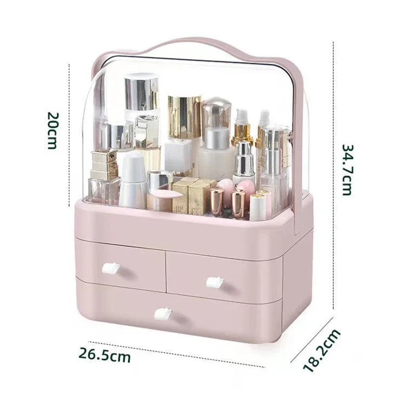 GlowNest™ Draagbare Make-up Organizer met Handgreep en Laden