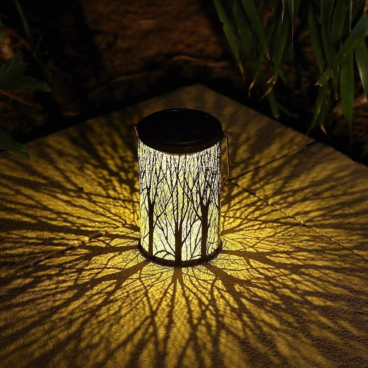 SolarisGlow - Elegant Art Deco solar lantern for stylish garden lighting