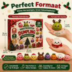 Dumpling squishy adventskalender als feestelijk decembercadeau