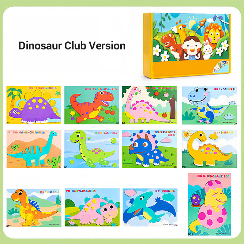 Doe-het-zelf 3D EVA Stickerset Creatief Knutselpakket voor Kinderen