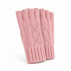 Fingerloze handschoenen van zacht acrylgaren met geribde polsboorden