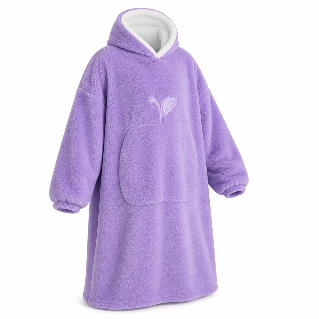 Oversized fleecehoodie van zachte fleece met capuchon