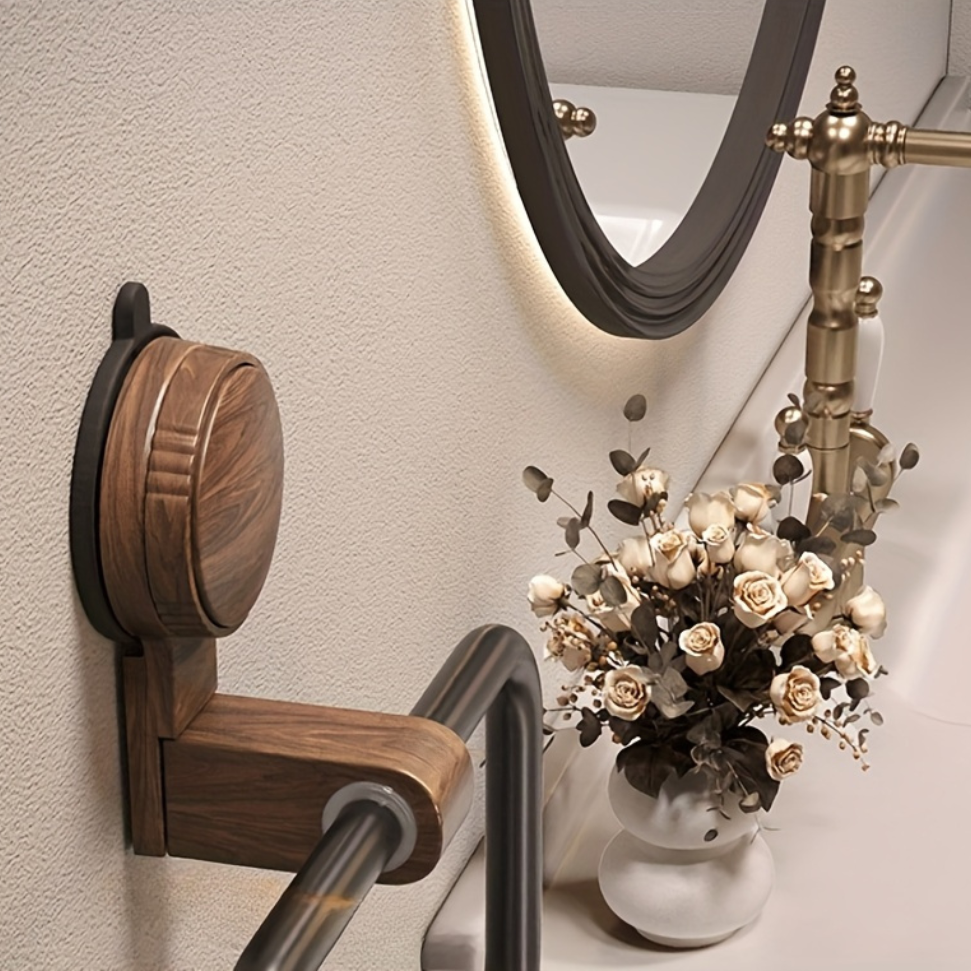 Moderne minimalistische wandgemonteerde handdoekhouder voor stijlvolle badkamers