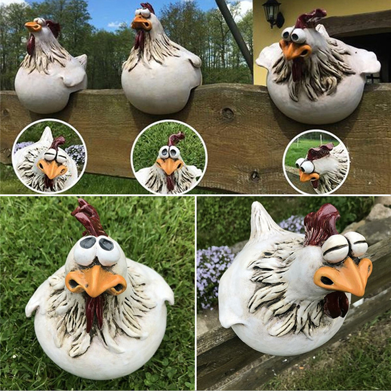 Buy 1 Get 1 Free | ChickenDeko™ - Garden Chicken Figurines with Big Eyes