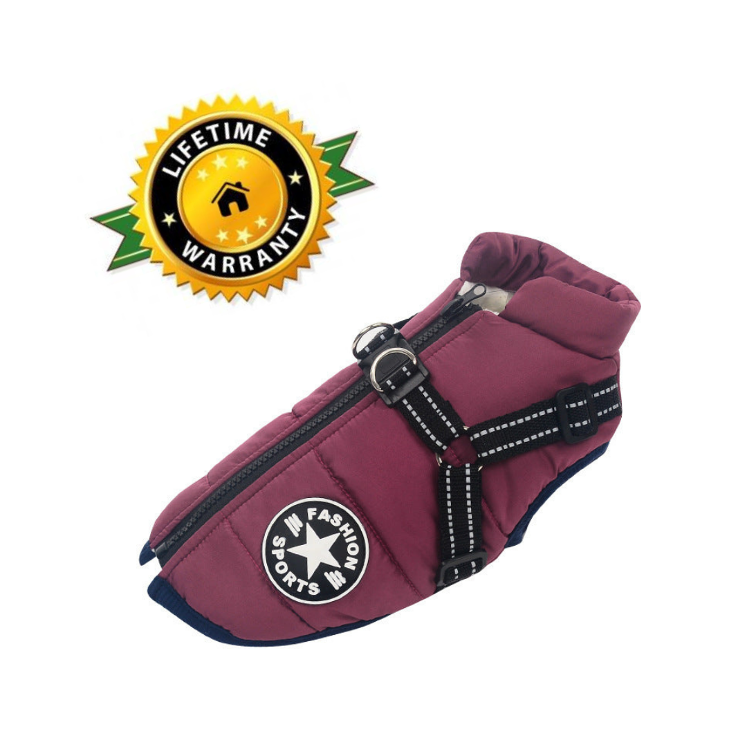 WoofGuard - Waterproof winter jacket with integrated harness [Last day sale]