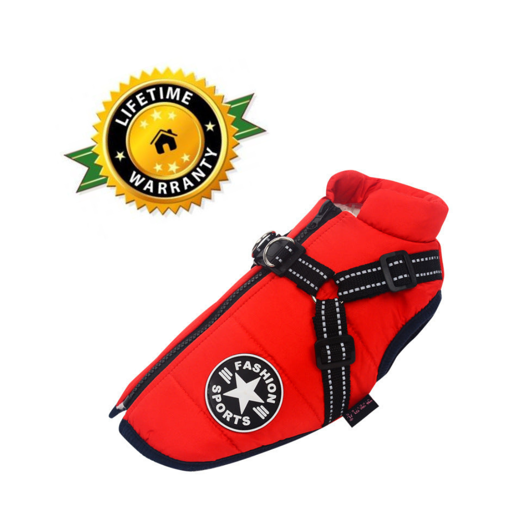 WoofGuard - Waterproof winter jacket with integrated harness [Last day sale]