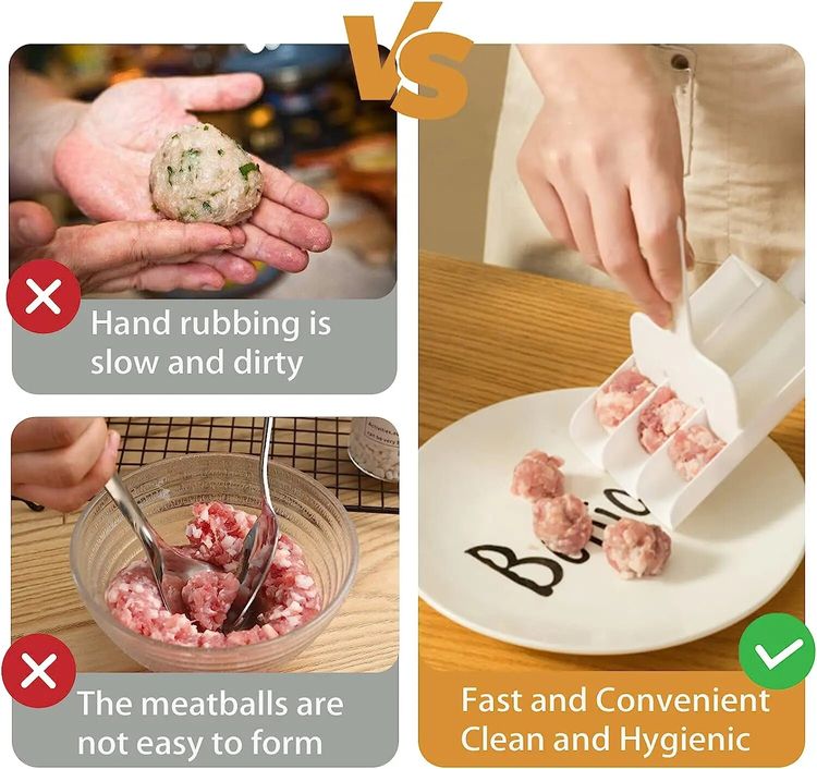 MultiForm - 3-in-1 meatball mold for clean and fast cooking