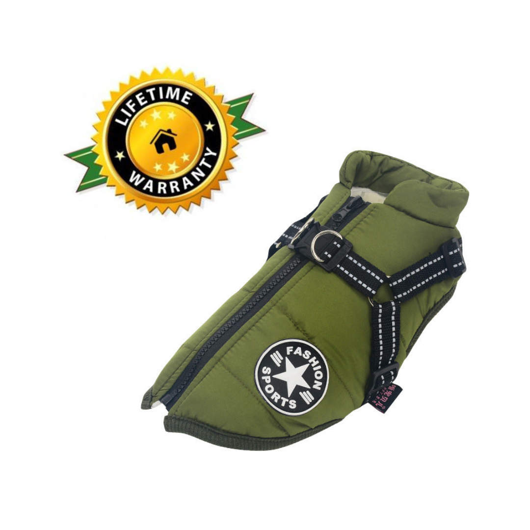 WoofGuard - Waterproof winter jacket with integrated harness [Last day sale]