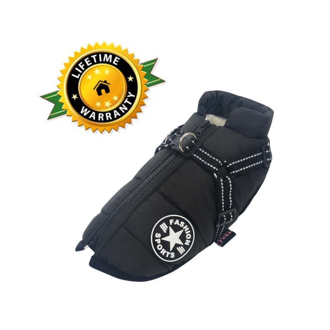 WoofGuard - Waterproof winter jacket with integrated harness [Last day sale]