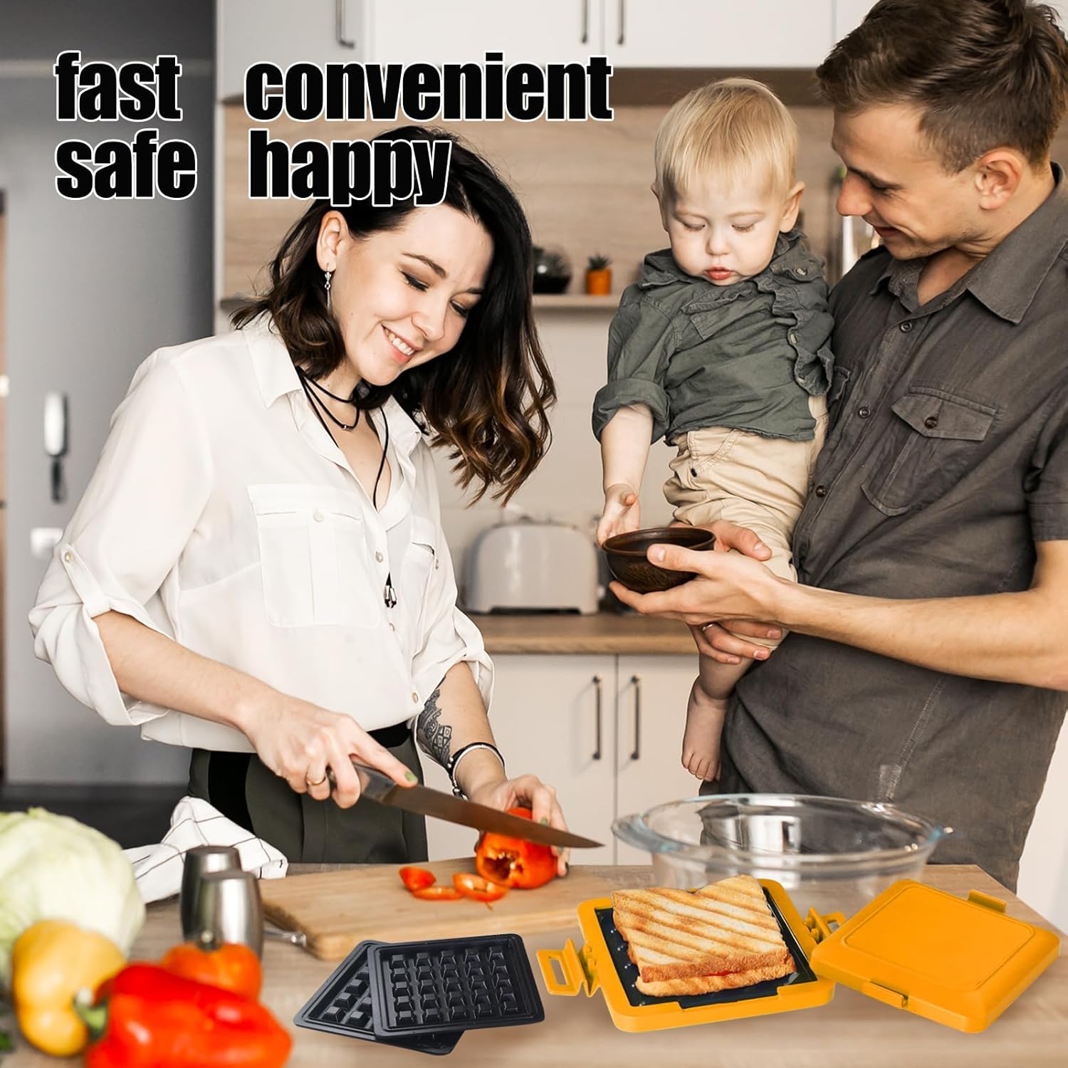 Compact magnetron tosti- en sandwichmaker voor snelle snacks