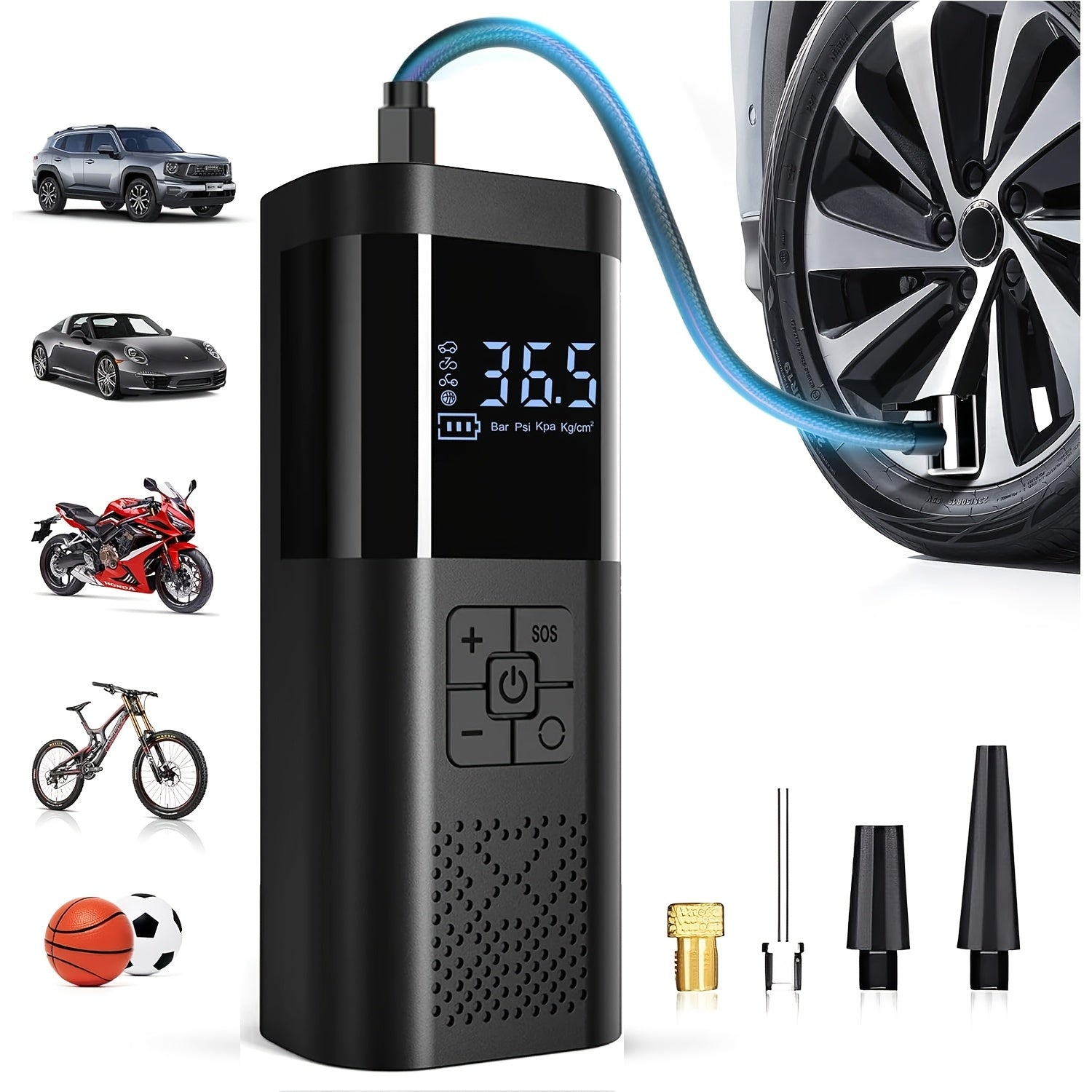 AirForce - Portable compressor for car, bicycle &amp; ball