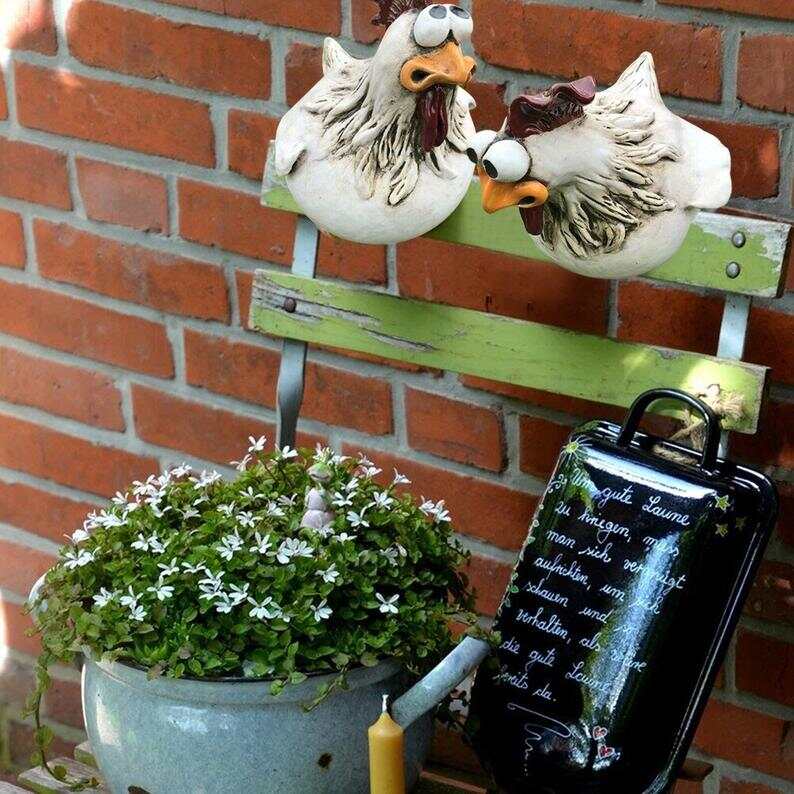 Buy 1 Get 1 Free | ChickenDeko™ - Garden Chicken Figurines with Big Eyes