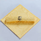 Complete 10-delige set jacquard tafelservetten