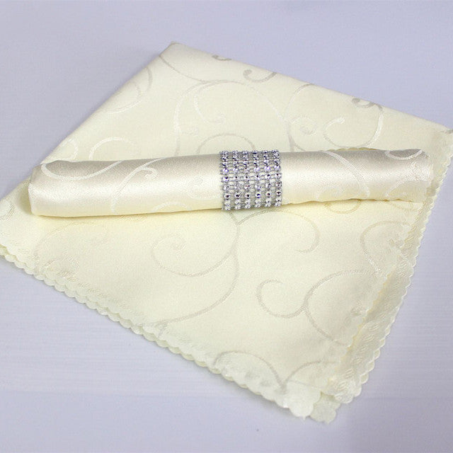 Tafelservetten | Jacquardstructuur | Polyester | 10-delige set