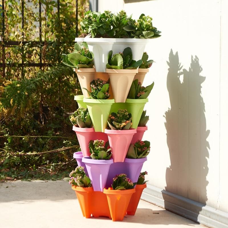 Buy One Get One Free | VertiFlora - Vertical Stackable Plant Pots [Last Day Sale] 