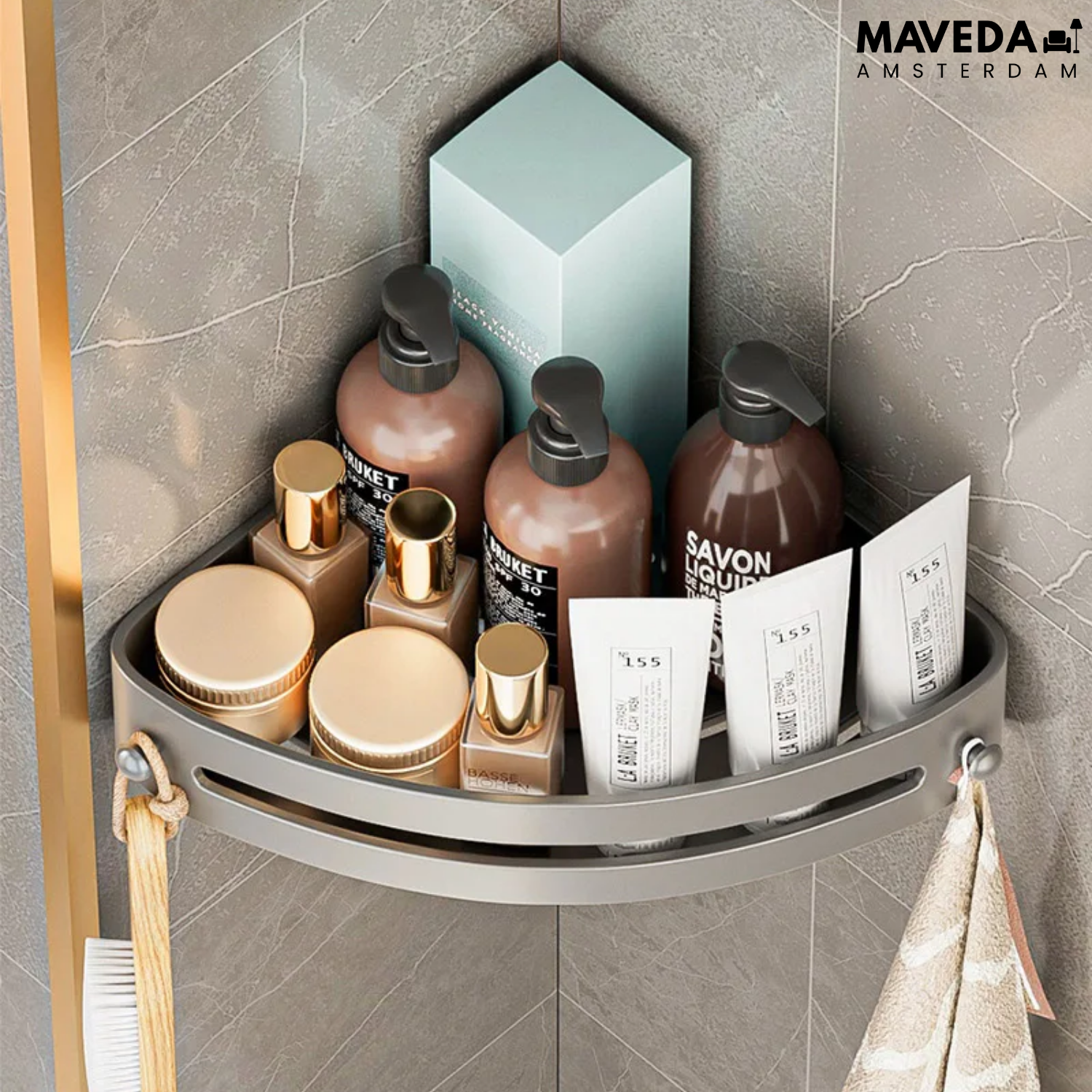 StickShelf™ - Extra Bathroom Storage Without Drilling