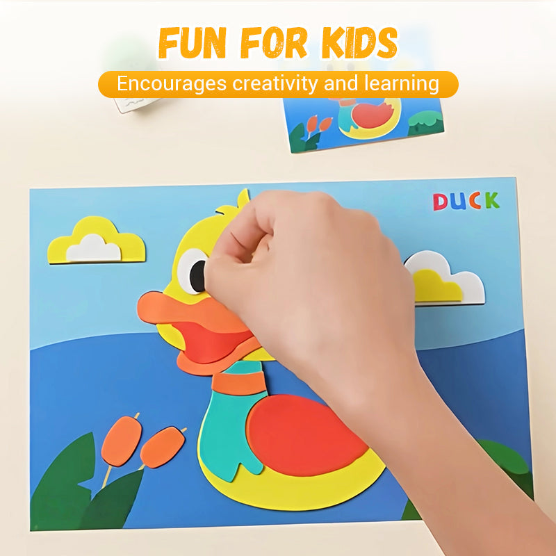 Doe-het-zelf 3D EVA Stickerset Creatief Knutselpakket voor Kinderen