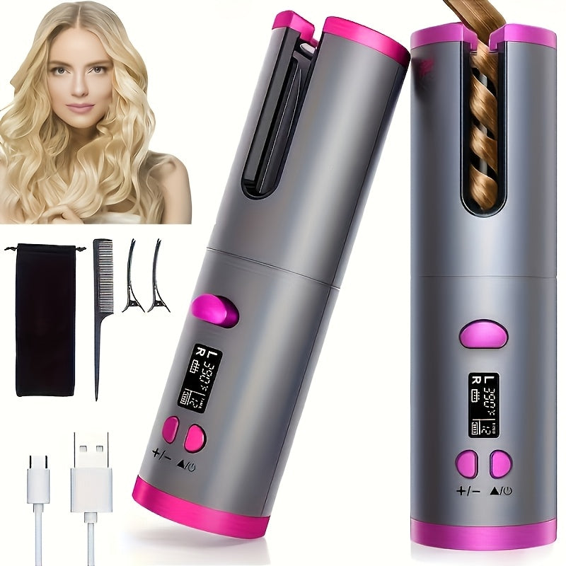 CurlFree™ Oplaadbare Draagbare Krultang met Automatische Uitschakeling Veiligheid
