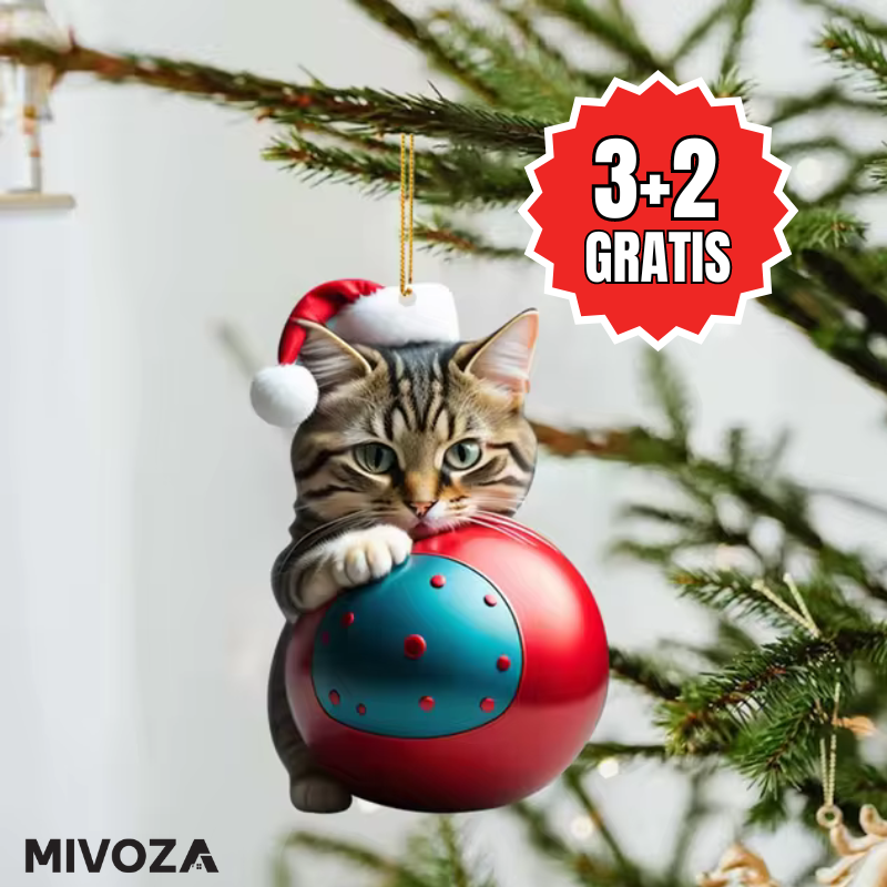 2+3 FREE | CattyClaus™ - Funny Cat 2D Acrylic Christmas Tree Ornament [Last Day Sale] 