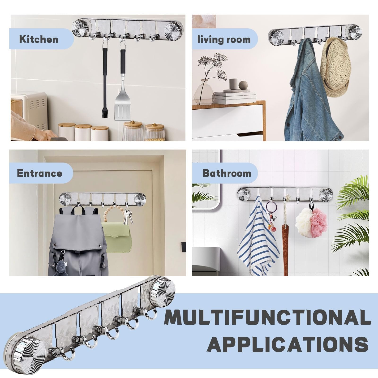 HookHold - Space-saving suction cup hooks with an adjustable folding design