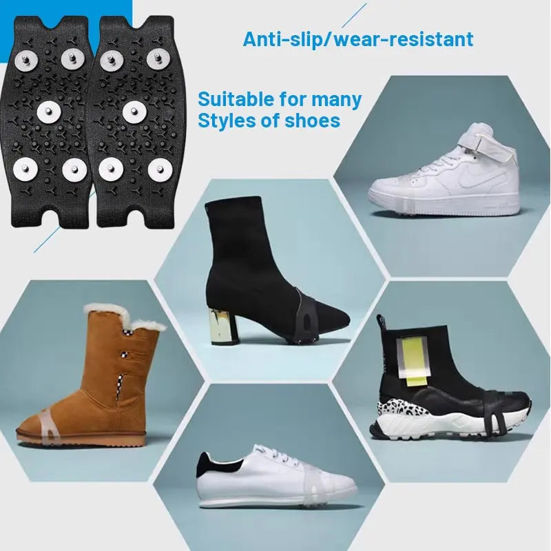 Antislip overschoenen met spikes voor veiligheid en grip buiten