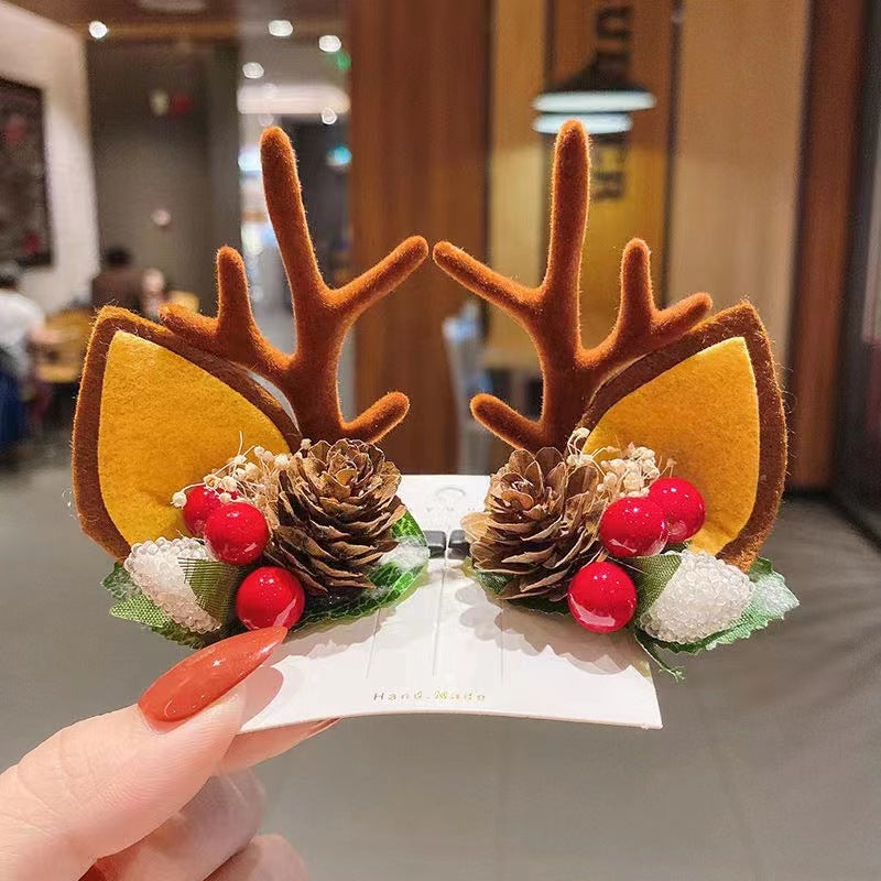 Reindeer Clips - Reindeer Antler Christmas Hair Clip [Last Day Sale] 