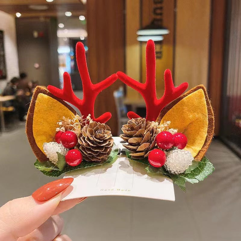 Reindeer Clips - Reindeer Antler Christmas Hair Clip [Last Day Sale] 