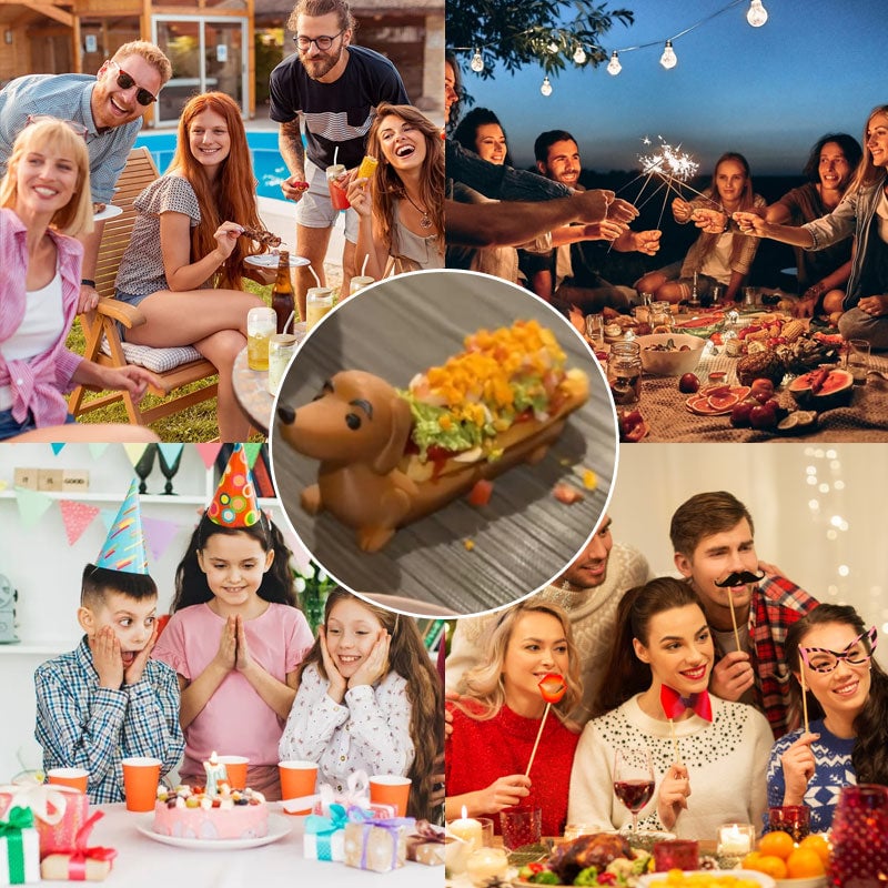 Schattige Teckel Honden Decoratieve Serveer Tray