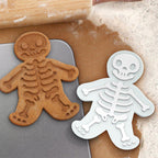 Stevige, voedselveilige kunststof uitsteker voor koekjes in skeletvorm