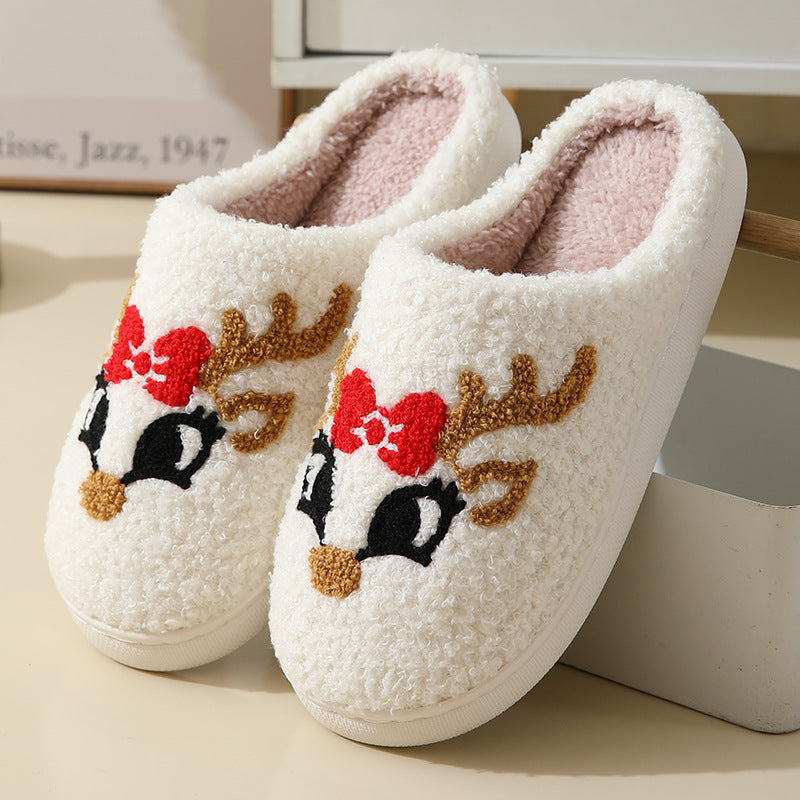 Warme huisschoenen met kerstthema voor koude dagen