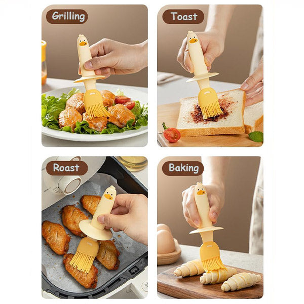 OilEase - The practical oil dispenser with integrated silicone brush!