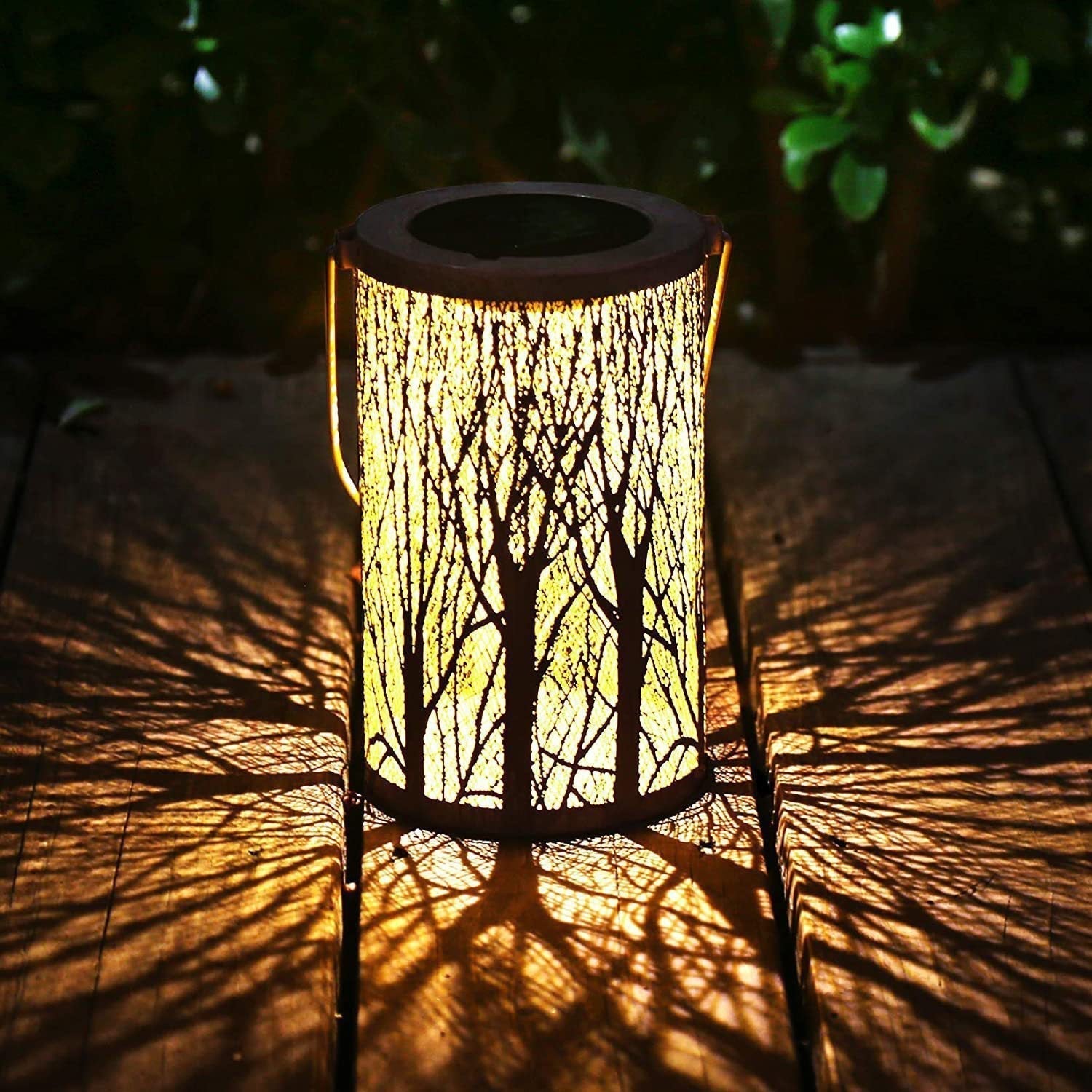 SolarisGlow - Elegant Art Deco solar lantern for stylish garden lighting