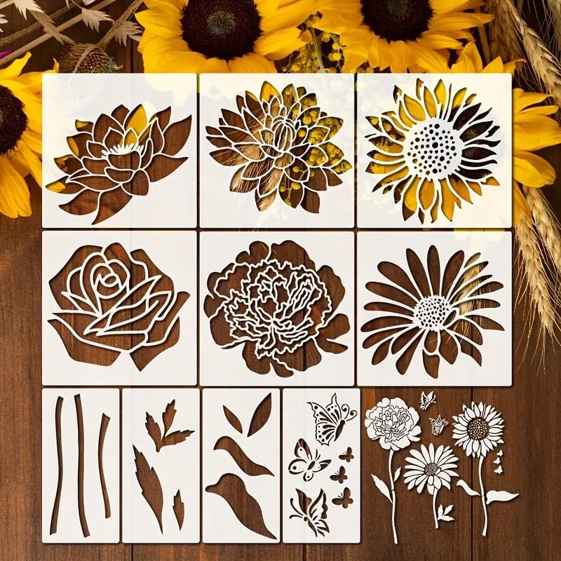BloomCraft™ - Blooming Flowers Stencil Set [Last Day Sale]