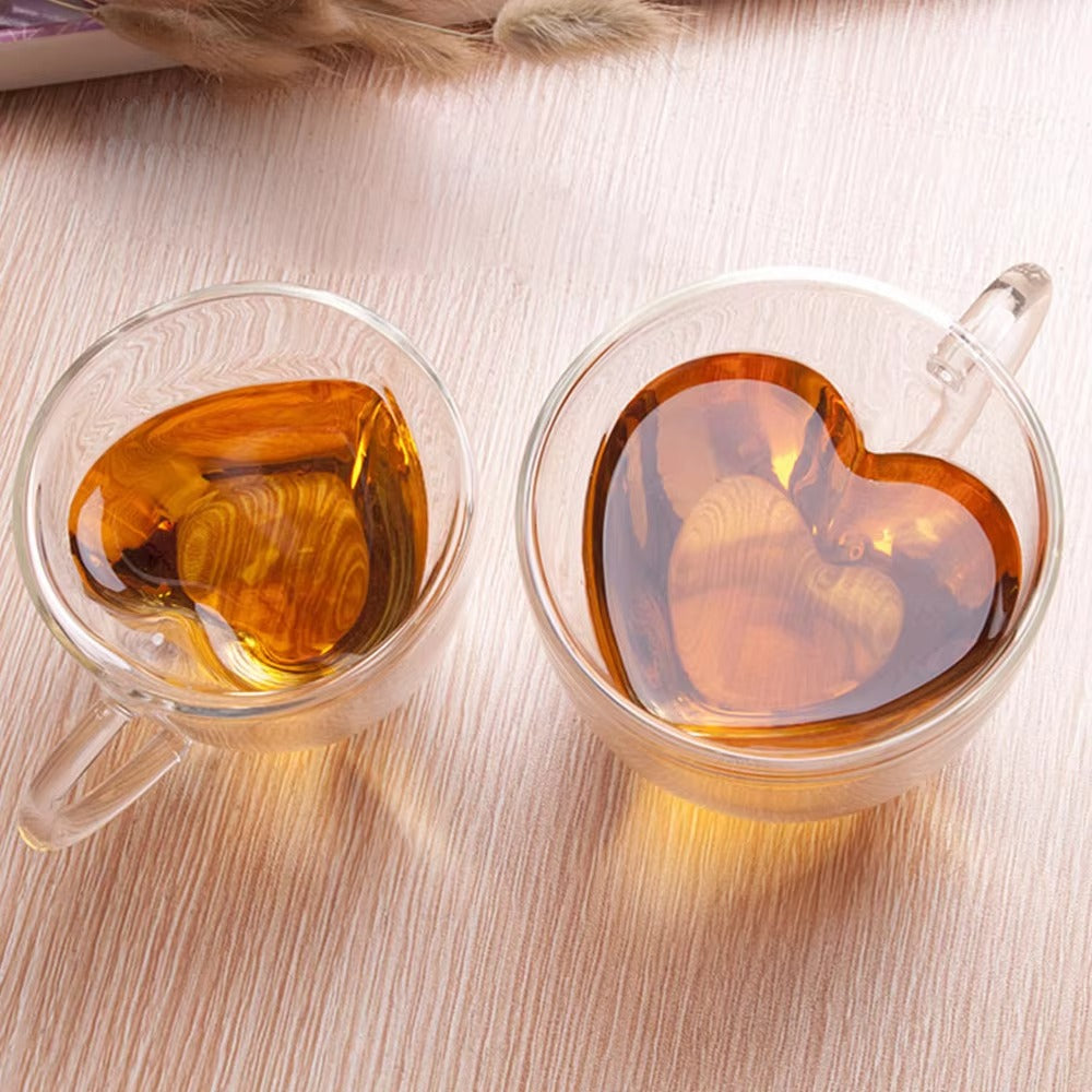 Buy one and get one free | AmorGlass - Classic Heart Tea Glass [Last day sale]
