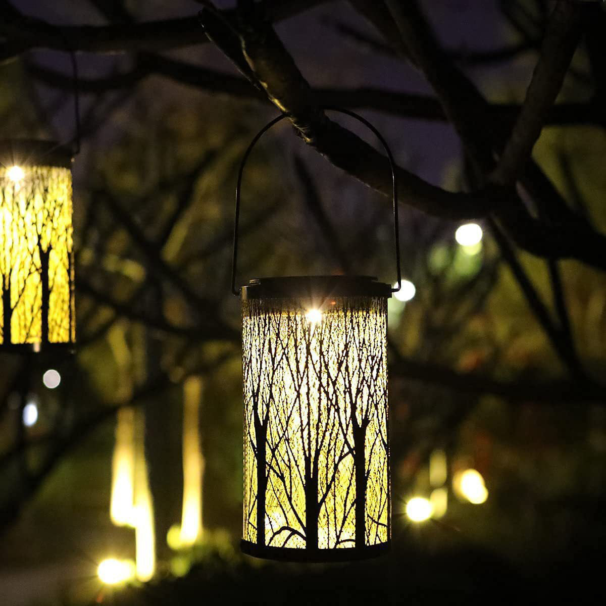 SolarisGlow - Elegant Art Deco solar lantern for stylish garden lighting