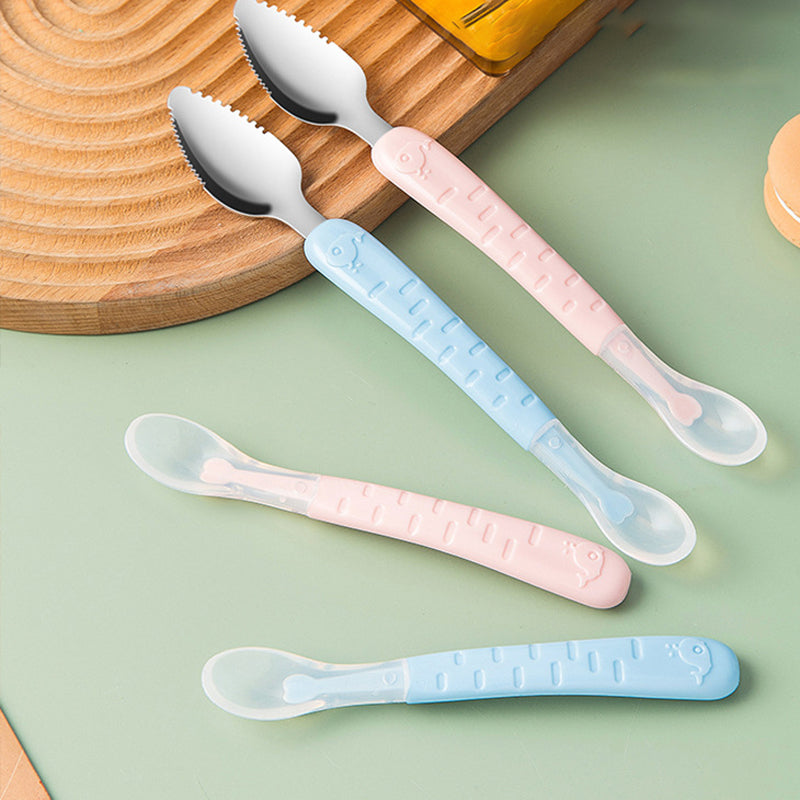 Buy One Get One Free | TinyMaster - Silicone Baby Spoon with Double Head [Last Day Sale]