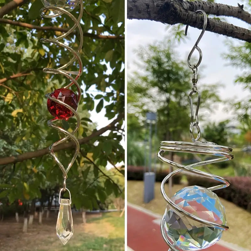 Buy One Get One Free | CrystalTwister™️ - Metal Crystal Spiral Wind Chime [Last-Day Sale] 
