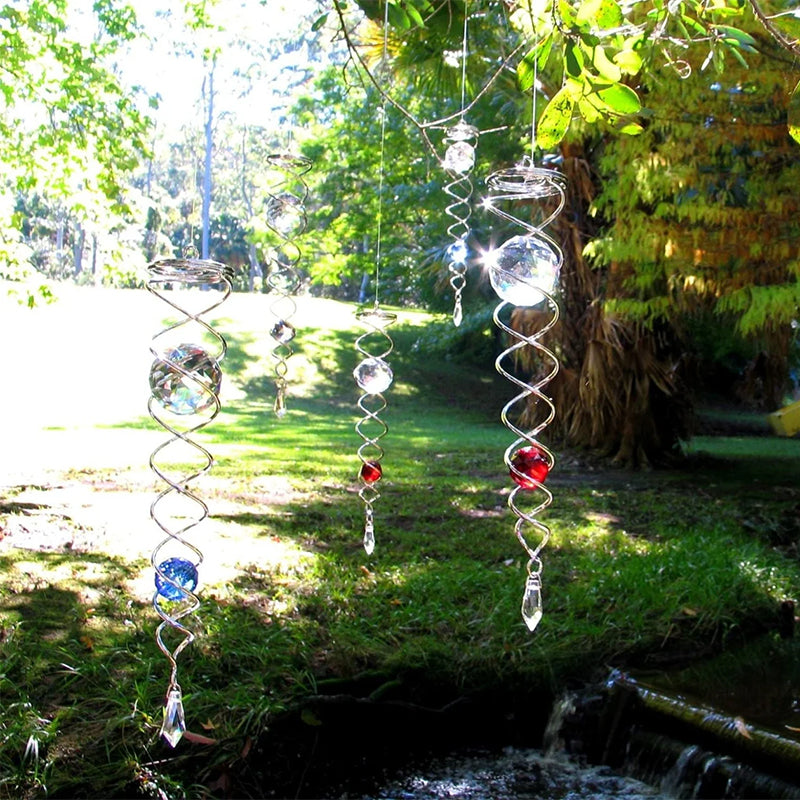 Buy One Get One Free | CrystalTwister™️ - Metal Crystal Spiral Wind Chime [Last-Day Sale] 