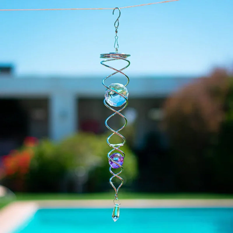 Buy One Get One Free | CrystalTwister™️ - Metal Crystal Spiral Wind Chime [Last-Day Sale] 