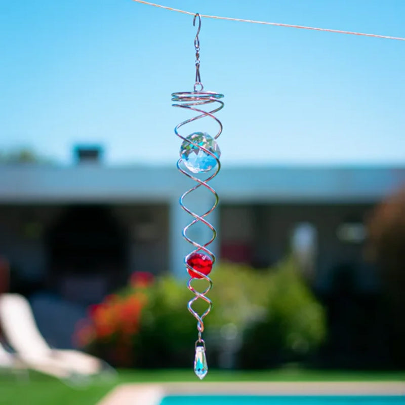 Buy One Get One Free | CrystalTwister™️ - Metal Crystal Spiral Wind Chime [Last-Day Sale] 