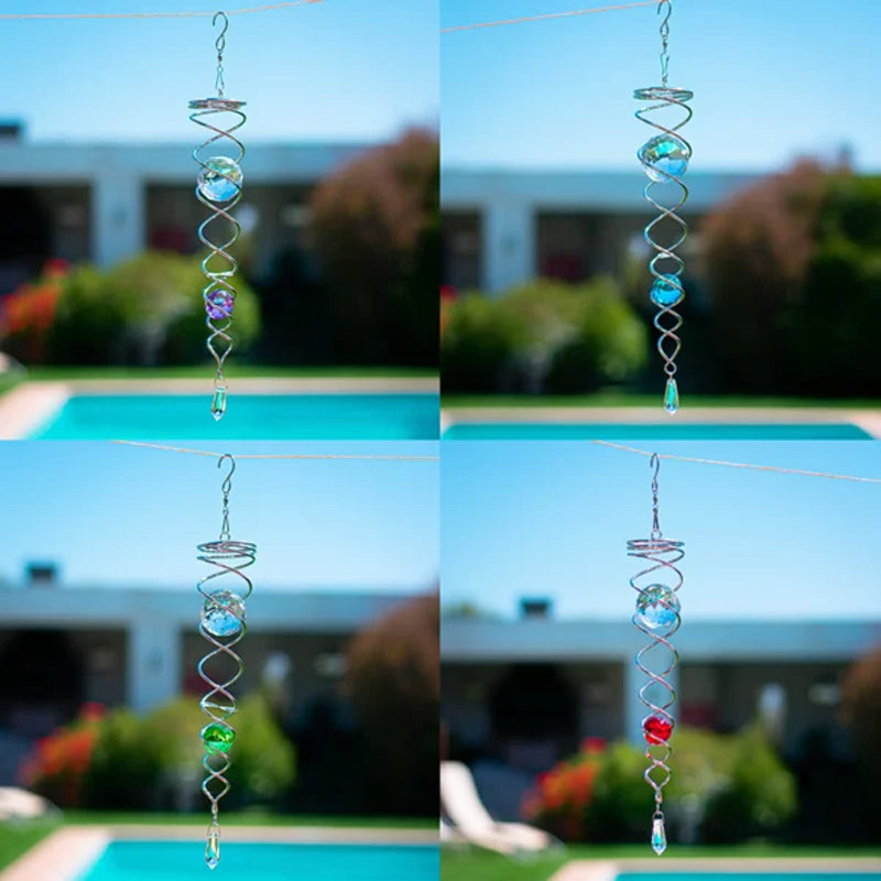 Buy One Get One Free | CrystalTwister™️ - Metal Crystal Spiral Wind Chime [Last-Day Sale] 
