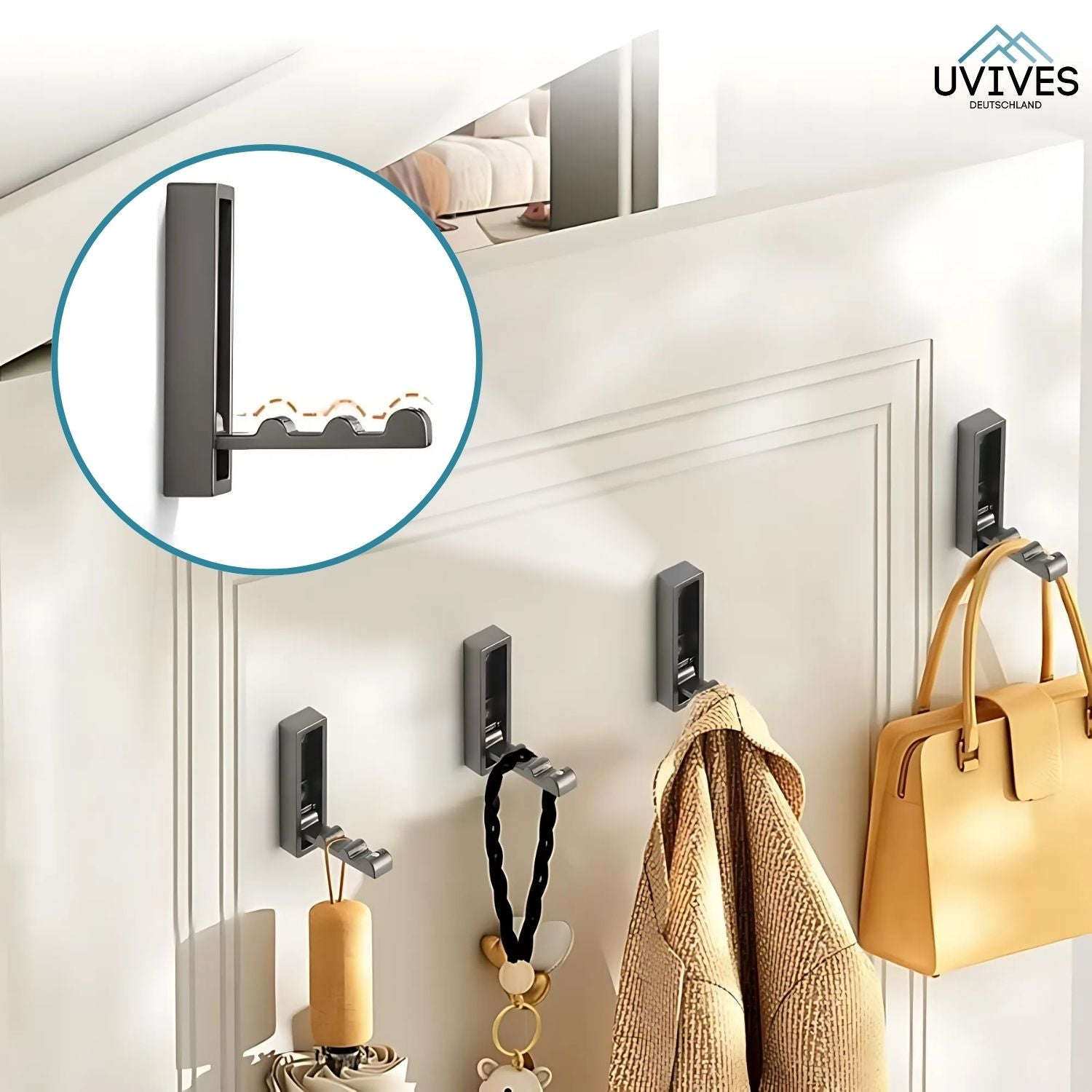 2+2 FREE | FlipHook™ - Rectangular folding coat and clothing hooks
