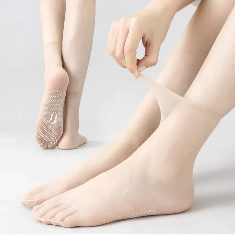 5+5 FREE CrystalSocks™ - Invisible, non-slip Crystal Silk socks