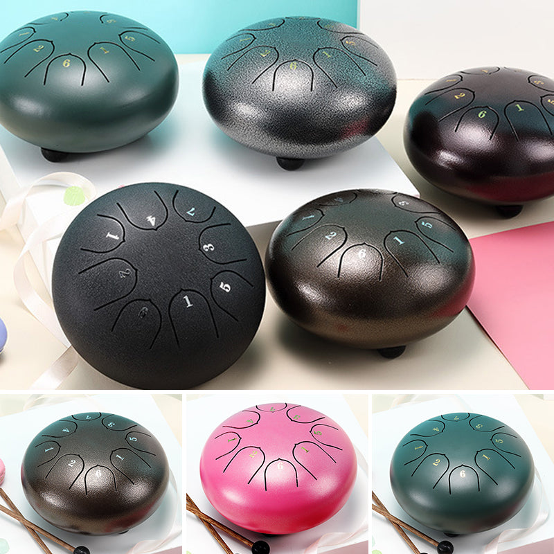 BuddhaSounds - Mini steel-tongue drum 6-inch sound healing drum set [Last-day sale]