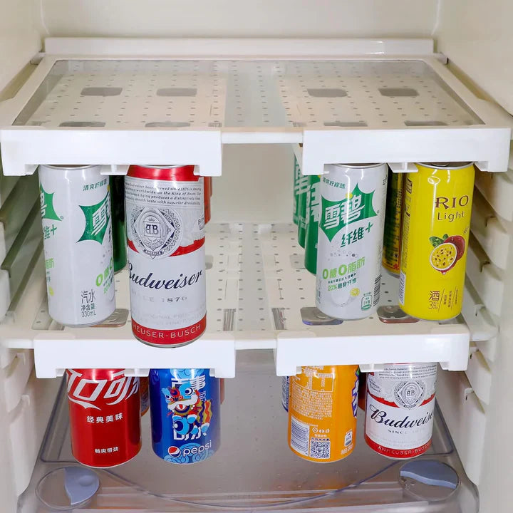 Buy 1+1 FREE | SlideEasy - Refrigerator Hanging Shelf Can Storage Compartment [Last Day Sale]