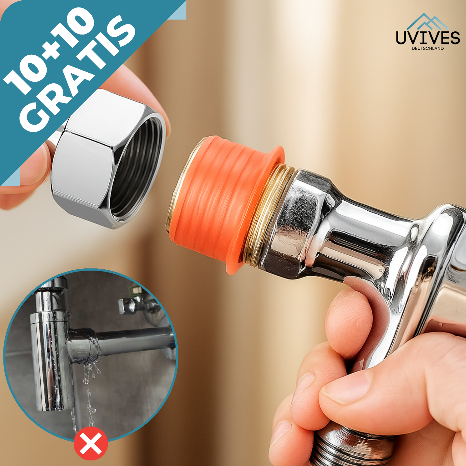 10+10 FREE | GripSeal - The universal silicone seal for every pipe thread