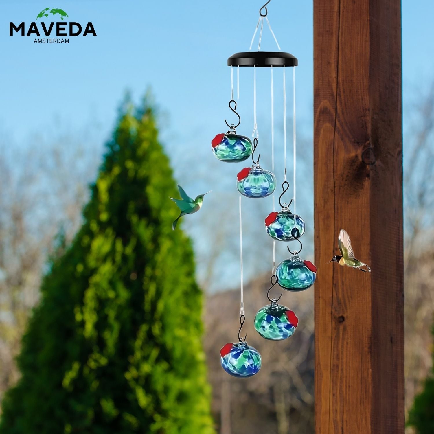 NectarBells™ - Charming Wind Chime Hummingbird Feeder