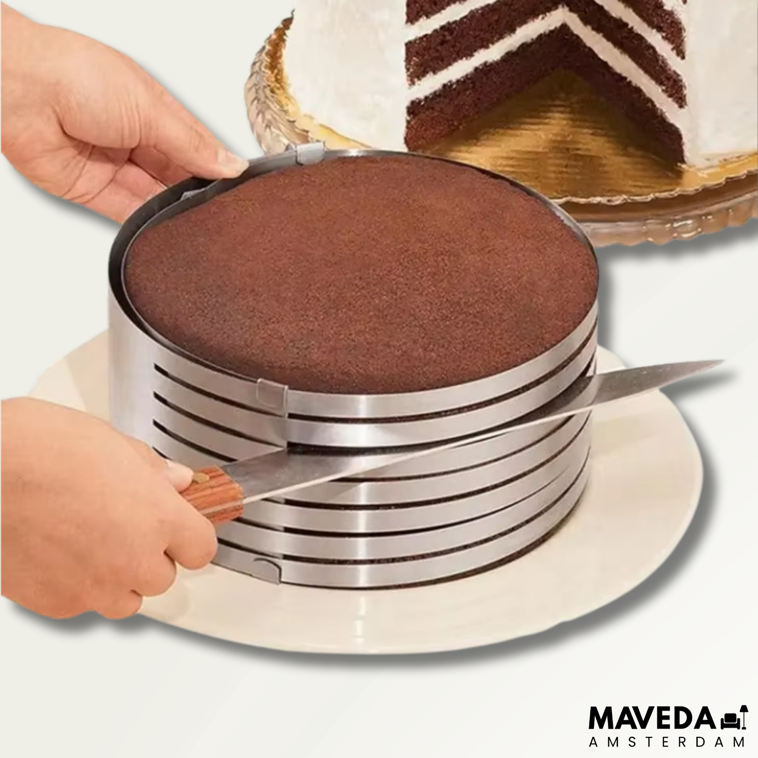 TierCutter™ - Adjustable stainless steel cake cutter