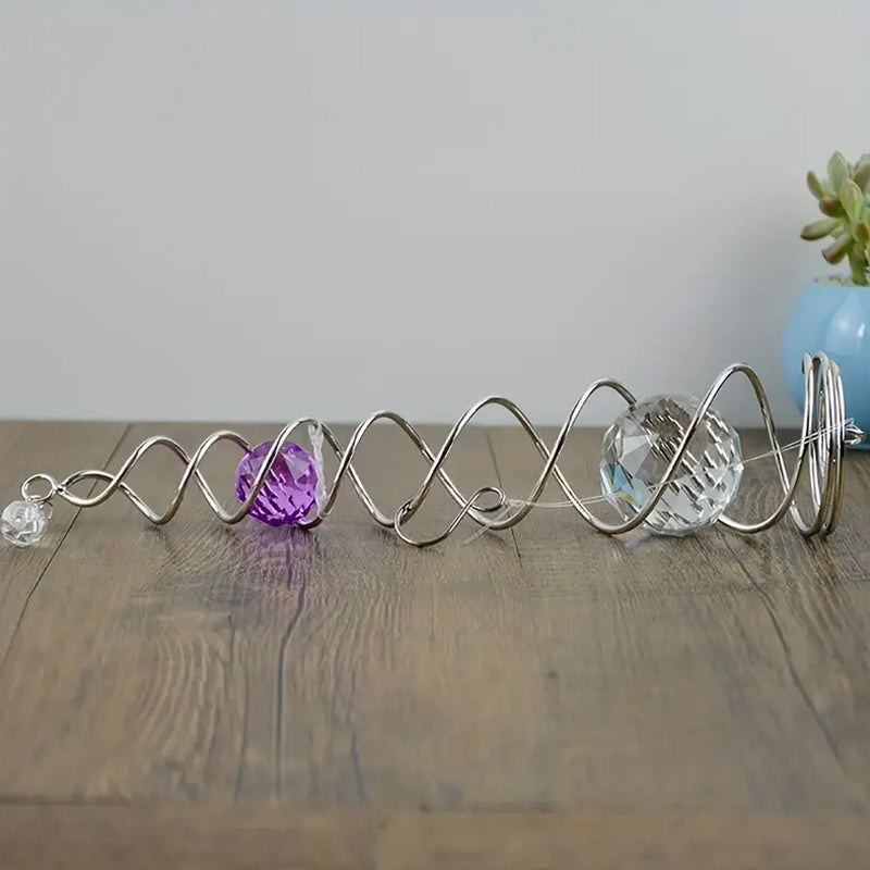 Buy One Get One Free | CrystalTwister™️ - Metal Crystal Spiral Wind Chime [Last-Day Sale] 