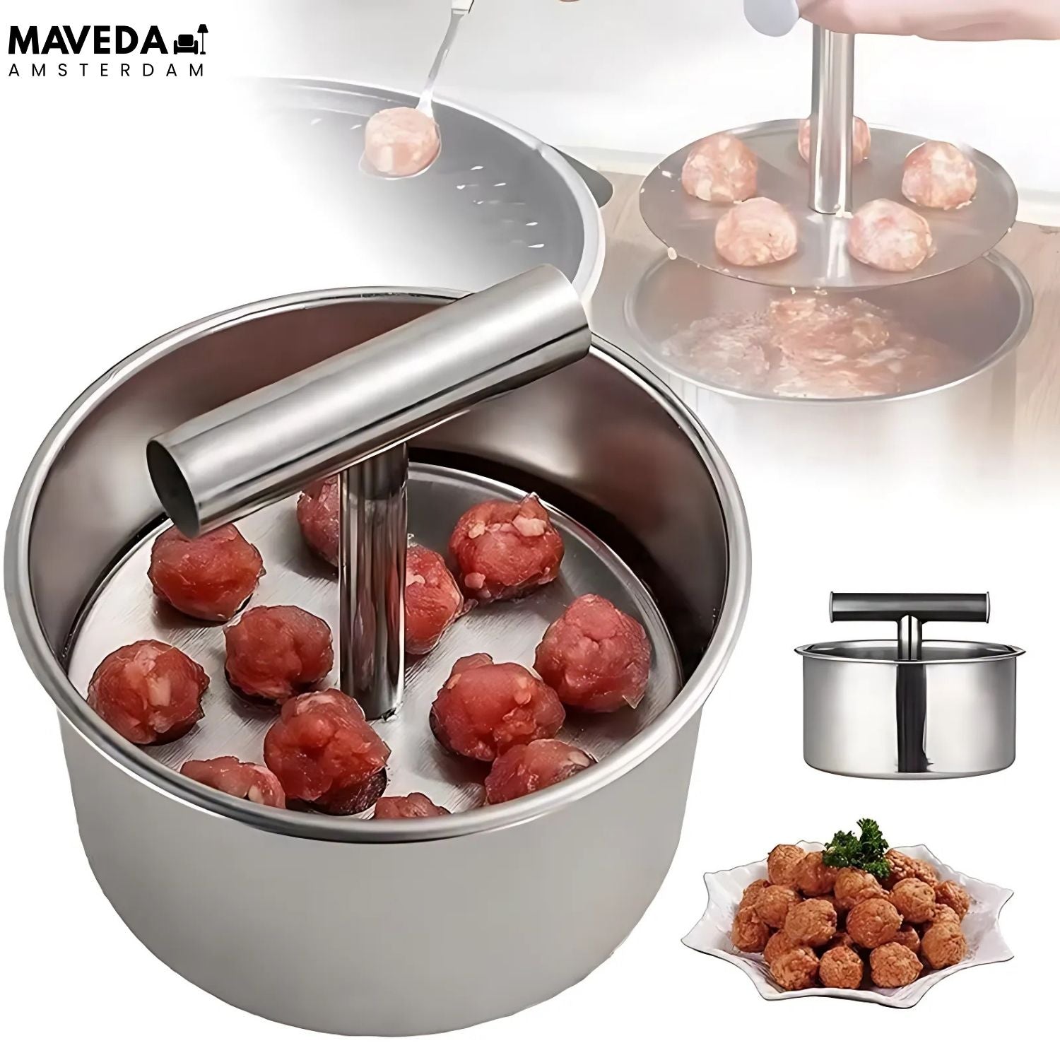 MeatShaper™ - Stainless Steel Meatball Mold for the Kitchen